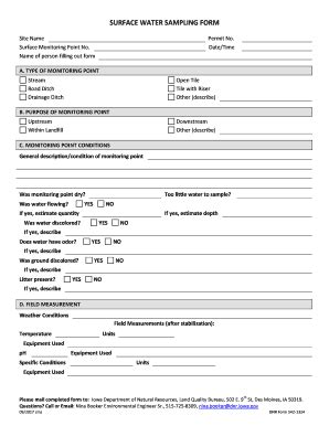 Toradh íomhá ar Continuous Sampling Form Template