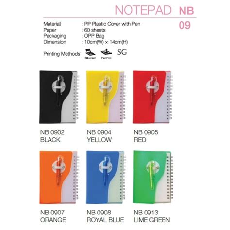 Toradh íomhá ar Notepad Plastic Cover