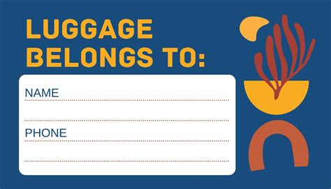 Image result for Baggage Tag Example