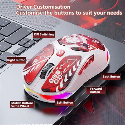 Toradh íomhá ar Anime Wireless Computer Mouse