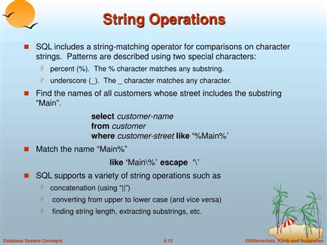 Text Operations in SQL に対する画像結果