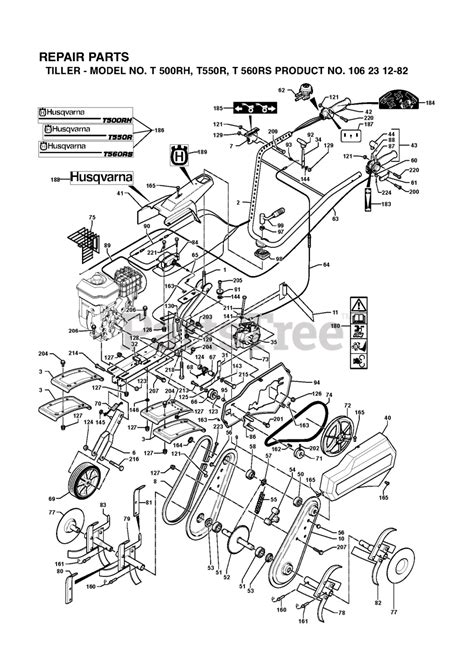 Image result for Tiller 560 Engine Exploded View