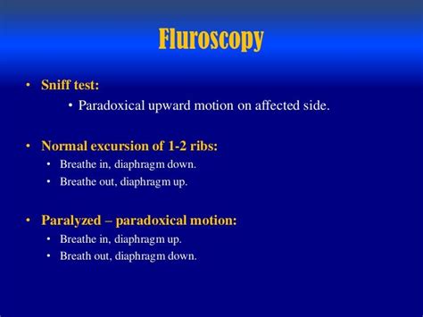 Sniff Test Diaphragm Paralysis に対する画像結果