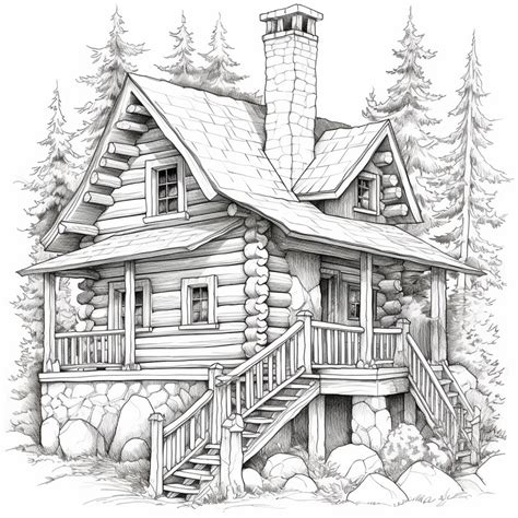 Image result for Log Cabin Drawings