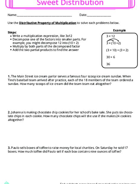 Afbeeldingsresultaten voor Distributive Property On Multiplication Word Problems