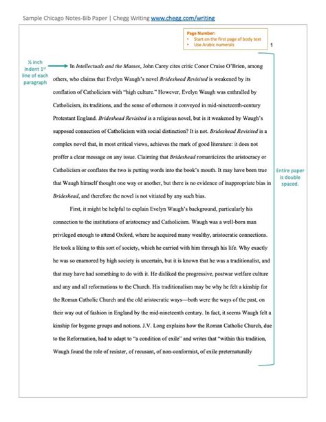 Image result for Chicago Style Writing Example