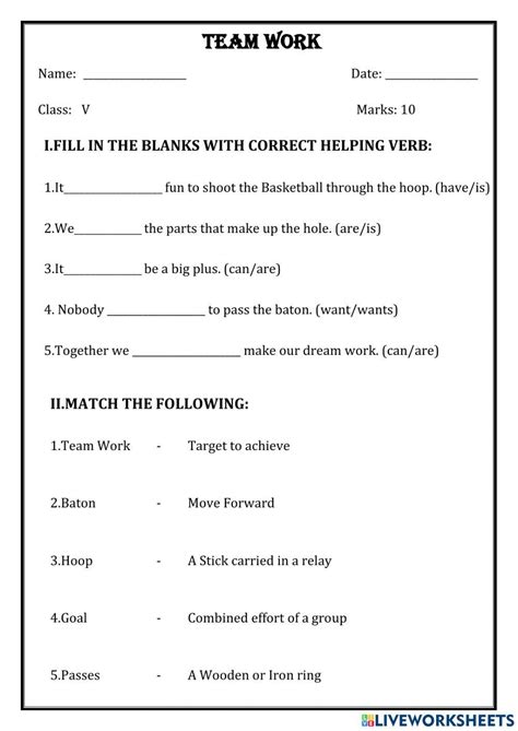 Afbeeldingsresultaten voor Unity and Teamwork Worksheet