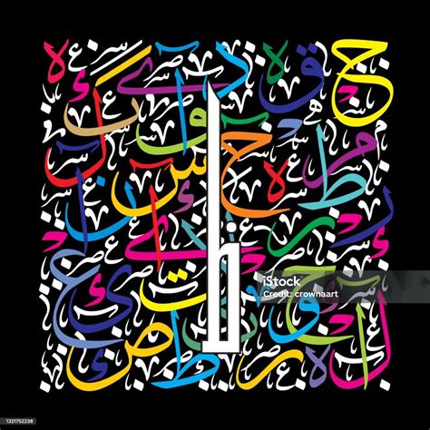 Arabic Calligraphy Alphabet Letters Or Font In Kufic Thuluth Style ...