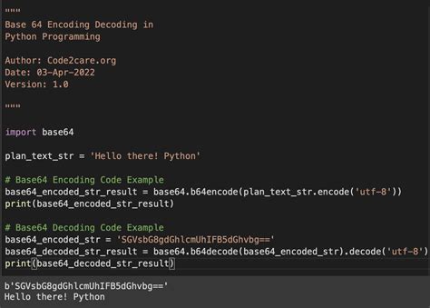 Encode and Decode Python に対する画像結果
