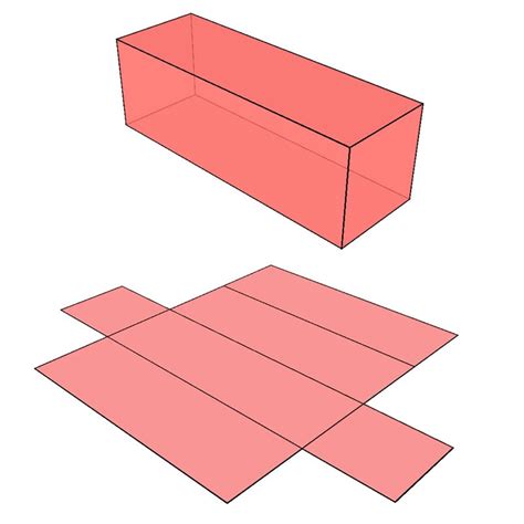 Toradh íomhá ar Rectangular Prism Net Cut Out