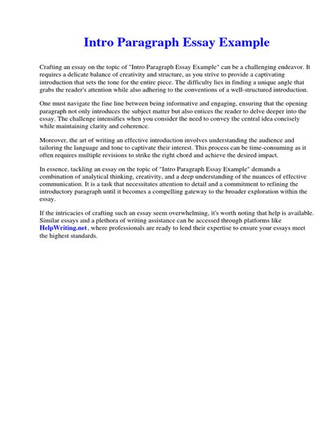 Essay Paragraph 1 Example に対する画像結果
