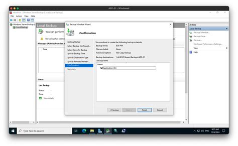 Toradh íomhá ar Backup to Server Setup Process