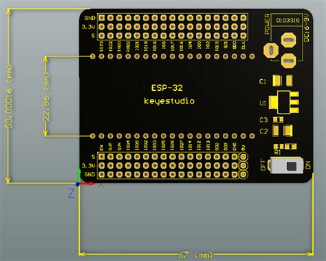 Toradh íomhá ar Keyestudio Arduino Board Dimensions
