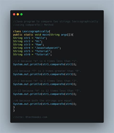Image result for How to Write Compare to in Java