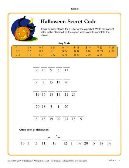 Image result for Halloween Decoder Printable