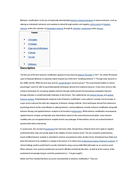 Image result for Behavior Modification Articles