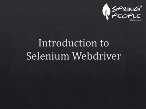 Image result for Introduction to Selenium WebDriver