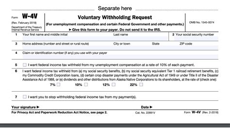 Image result for W-4V Form Print Out