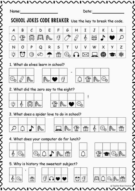 Toradh íomhá ar 3rd Grade Worksheet Code Breaker
