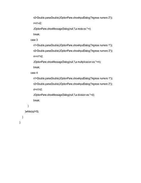 Toradh íomhá ar Codigo De Java Para Hacer Una Calculadora