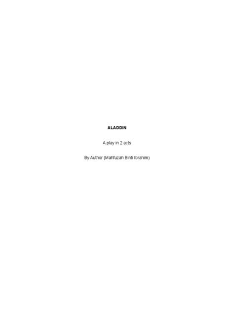 Image result for Aladdin Chase Scene Script