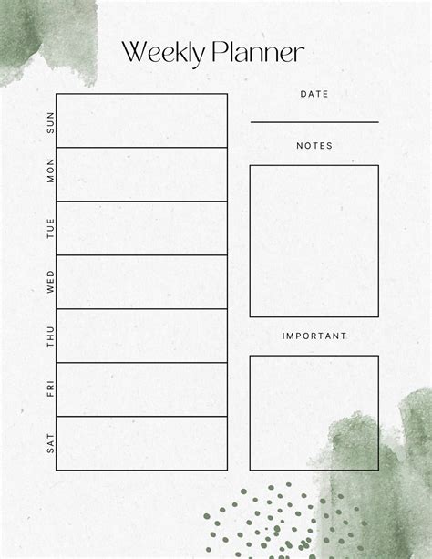 Image result for Weekly Planner Printable