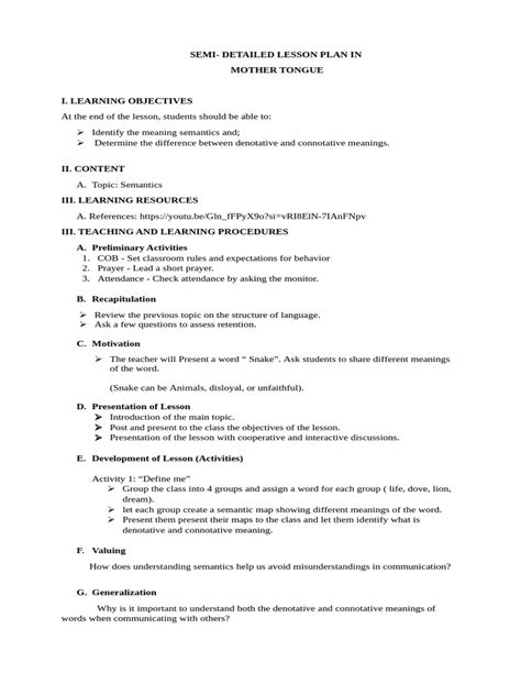 Image result for Lesson Plan Procedure Sample