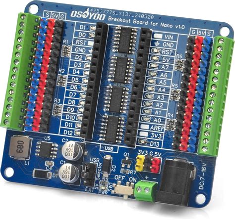 Image result for Arduino Nano Breakout Board 2D View
