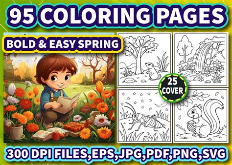 Bold and Easy Spring Coloring Pages に対する画像結果