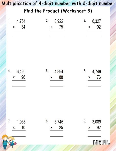 Toradh íomhá ar 4th Grade Math Multiplication