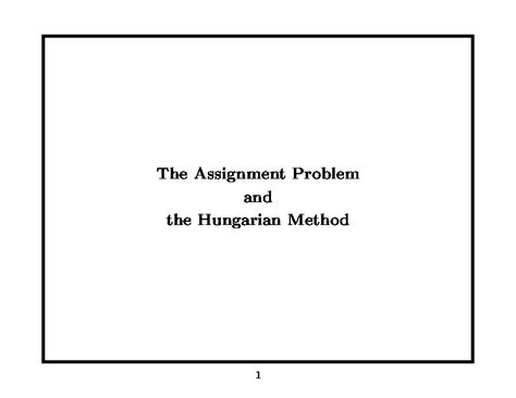 Hungarian Method Assignment Simple Problem に対する画像結果