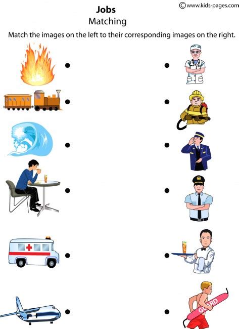 Afbeeldingsresultaten voor Jobs Matching Worksheet