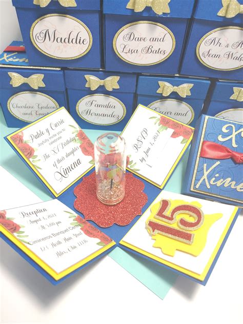 Image result for Quinceanera Exploding Box Invitation