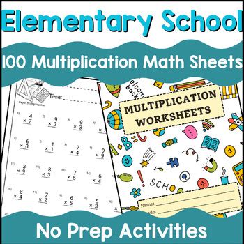 Elementary Multiplication Test に対する画像結果