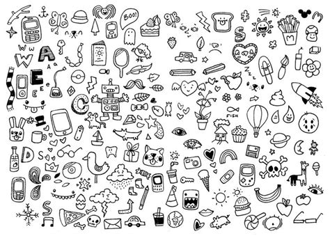 Toradh íomhá ar Random Doodle Drawings with Color