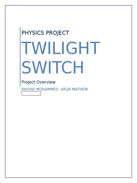 Image result for Function of Twilight Switch