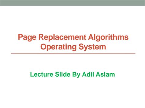 Toradh íomhá ar Exam of Page Replacement Algorithm