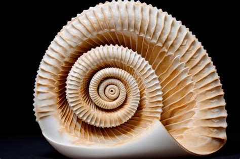 Spiral Seashell Showcasing Fibonacci Sequence Stock Photo - Image of ...