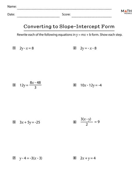 9th Grade Math Slope Worksheets に対する画像結果