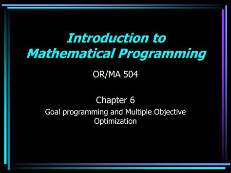 Mathematical Programming に対する画像結果