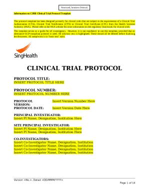 Image result for Protocol Title Example