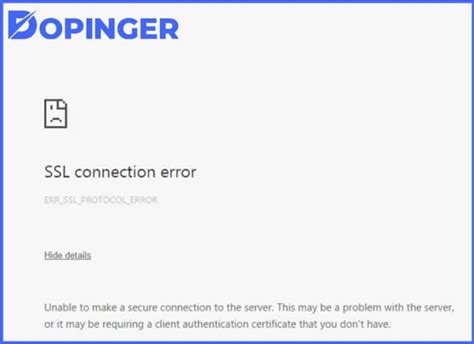 Image result for Ssl Connection Error