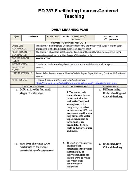 Image result for A Sample Lesson Plan