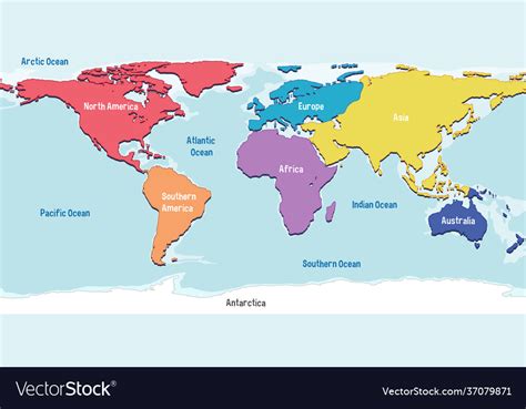 Image result for World Map Continents