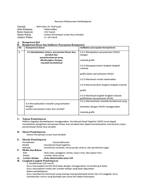Contoh Format RPP に対する画像結果