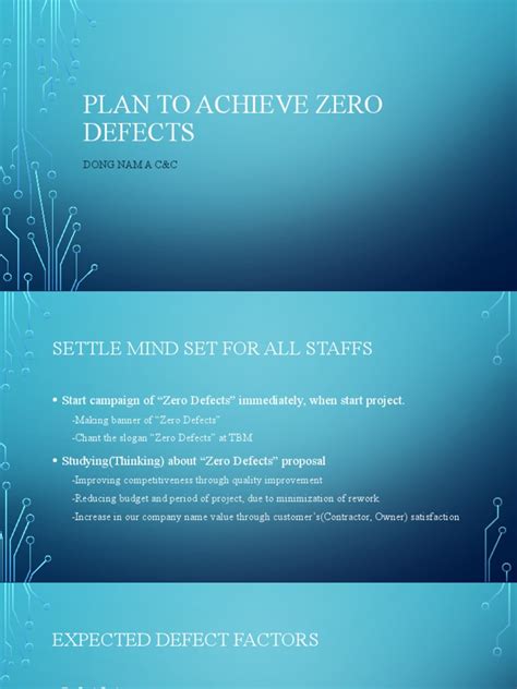 Toradh íomhá ar To Achieved Zero Defect