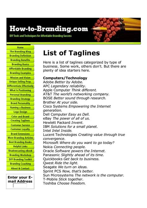 Example of Product Tagline に対する画像結果