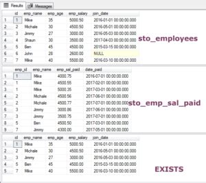 Image result for In vs Exists SQL