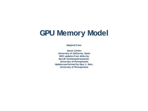 Image result for GPU Memory Model