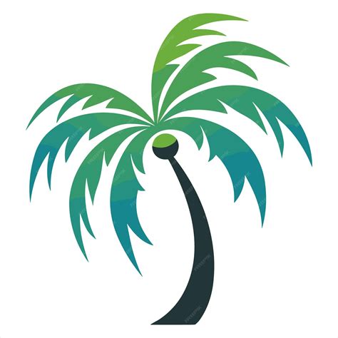 Premium Vector | Simple palm tree logo vector white background